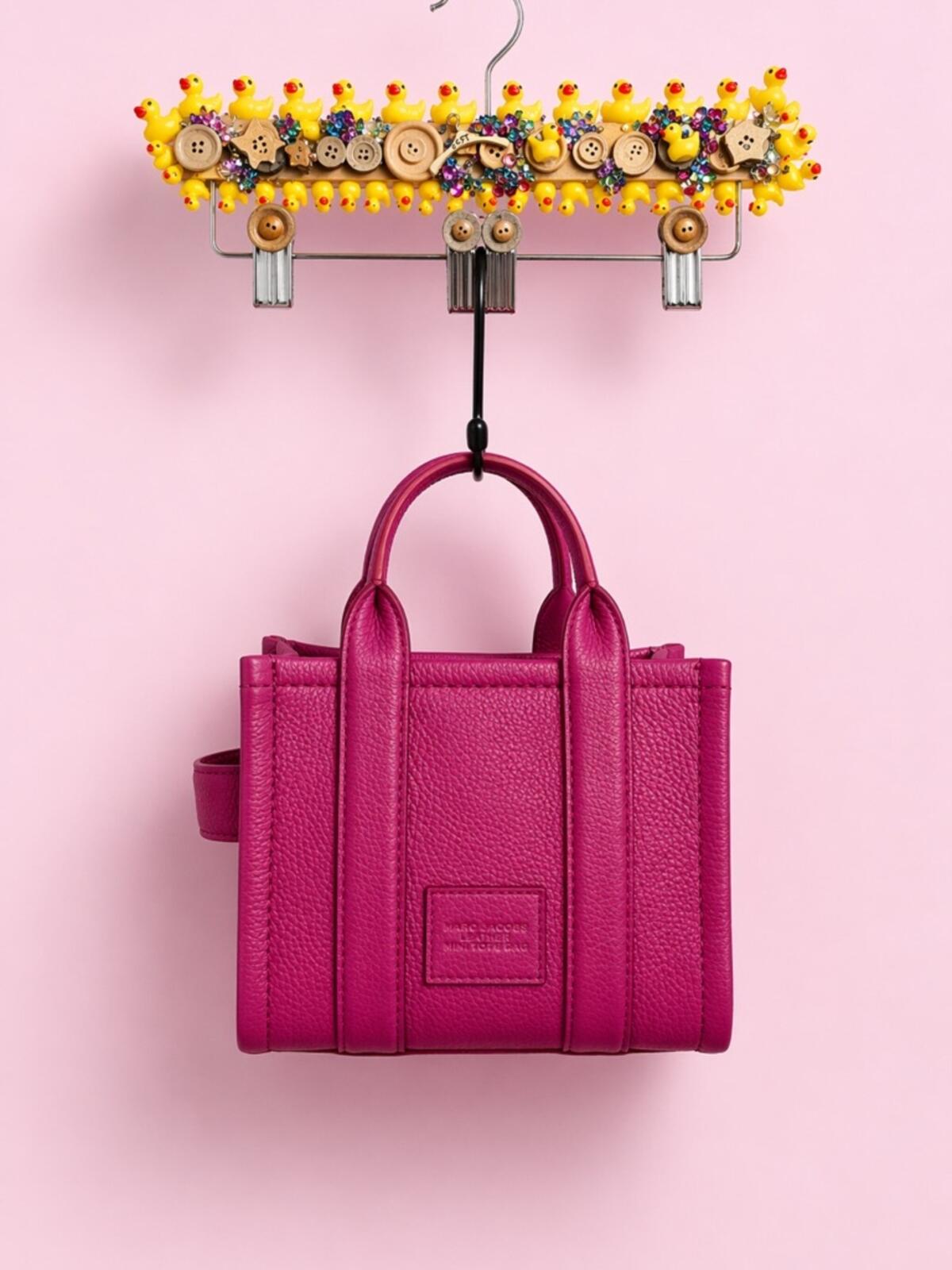 Marc Jacobs Magenta Pebbled Leather Satchel