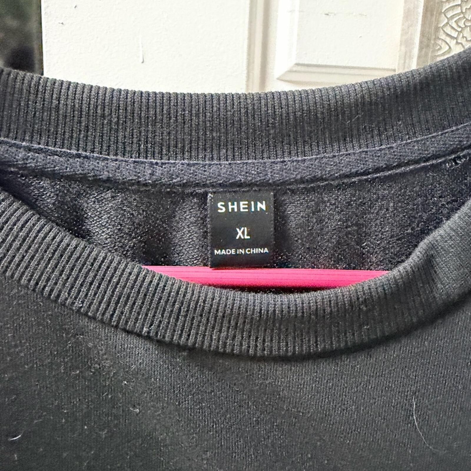SHEIN Black Crew Neck Top