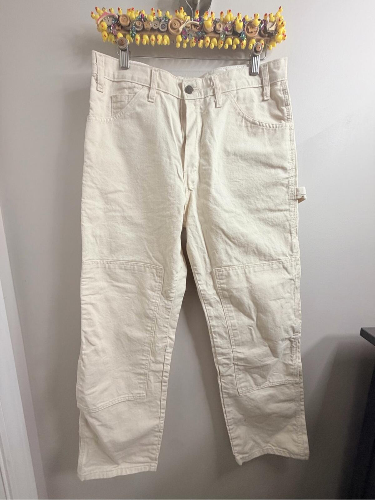 Dickies Men’s Cargo Pants in Off-White/Cream