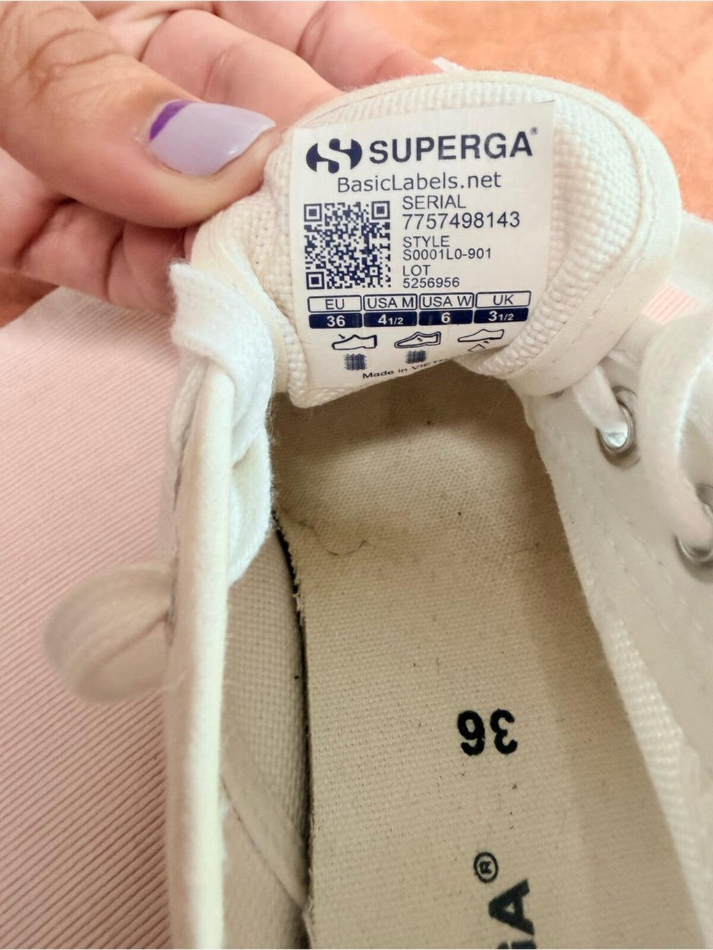 Superga White Low-Top Canvas Sneakers