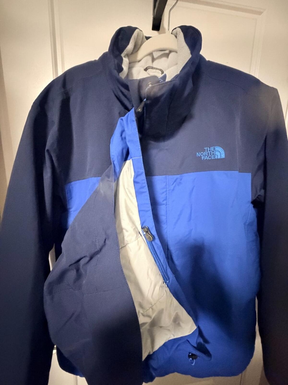 The North Face Navy and Royal Blue Hooded Shell Jacket