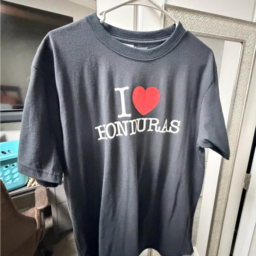 Black 'I Love Honduras' T-Shirt