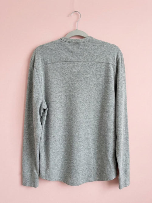 Abercrombie & Fitch Men’s Grey Henley Button-Down Shirt