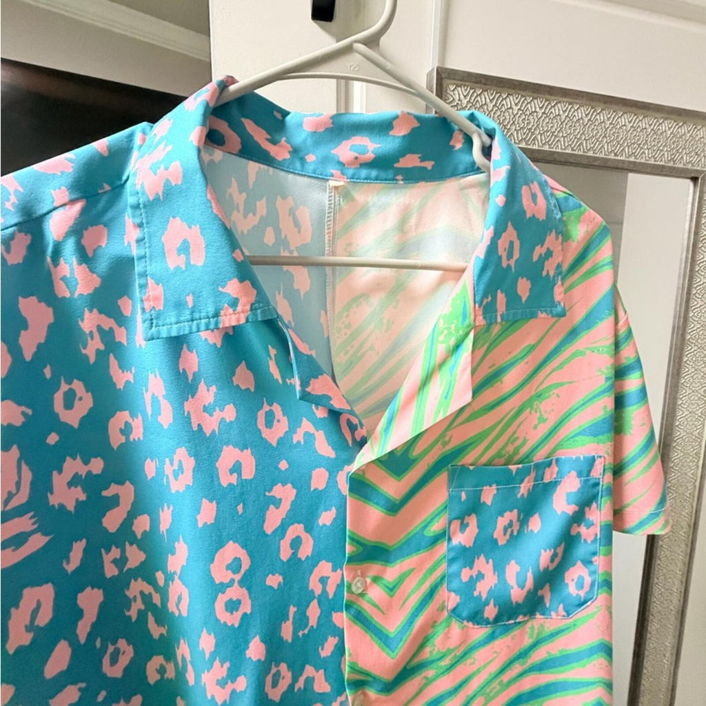 Colorful Patterned Short Sleeve Shirt