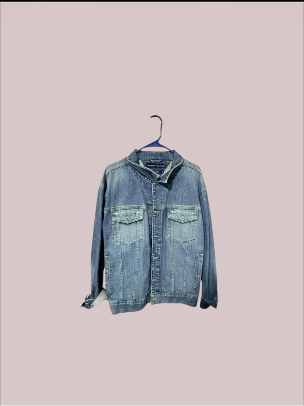 Tommy Hilfiger Light Blue Denim Jacket - Button-Front Shirt Jacket