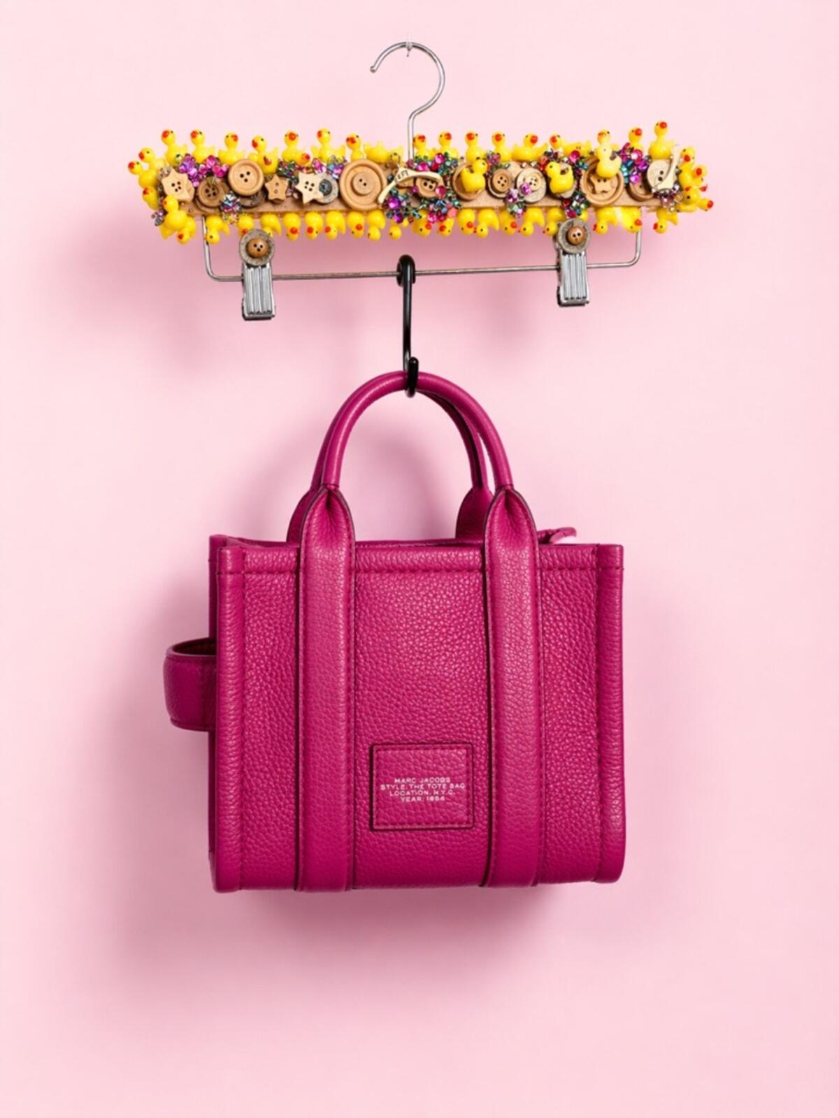 Marc Jacobs Magenta Pebbled Leather Satchel