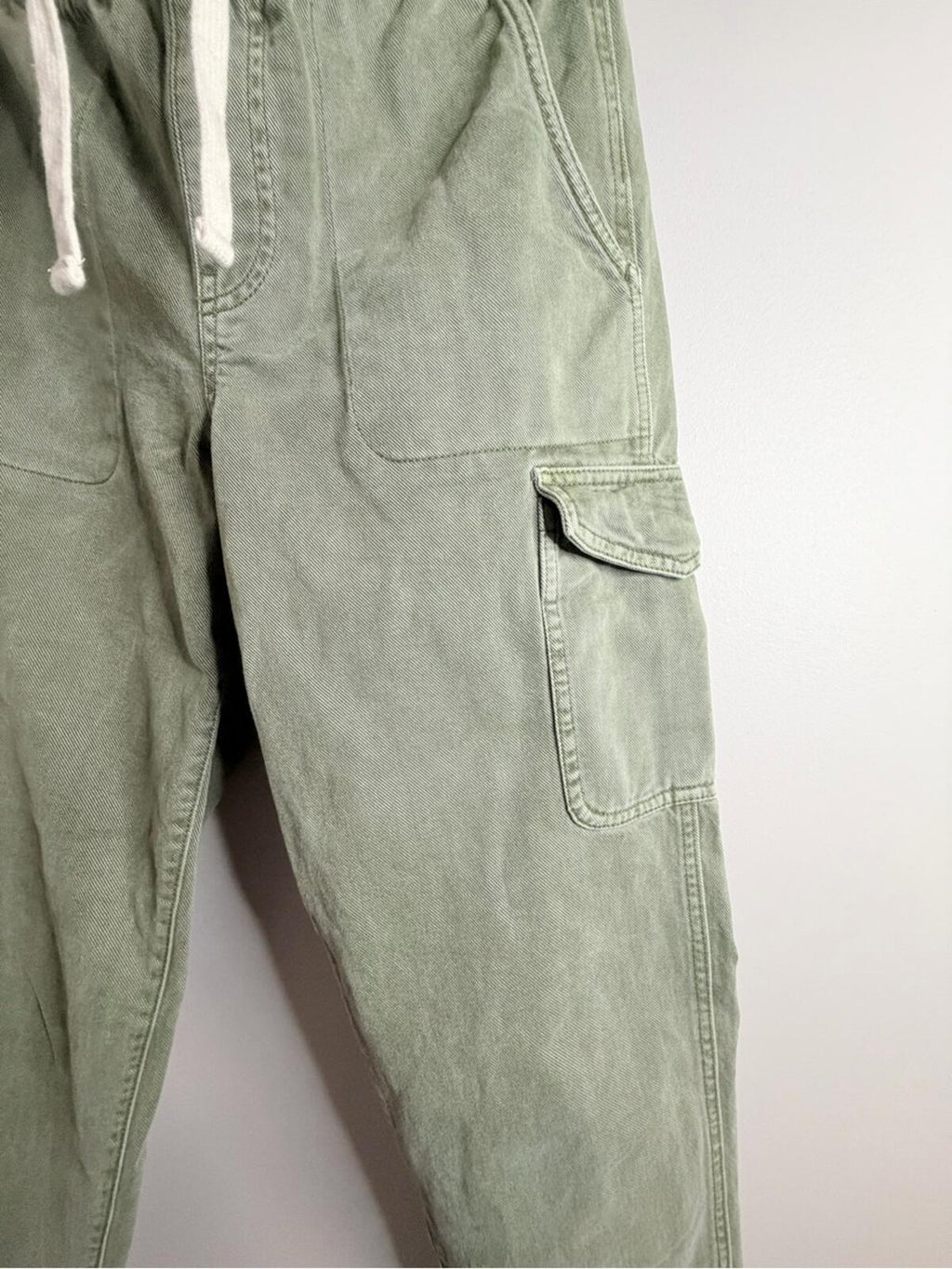 Olive Green Cargo Jogger Pants - Unbranded