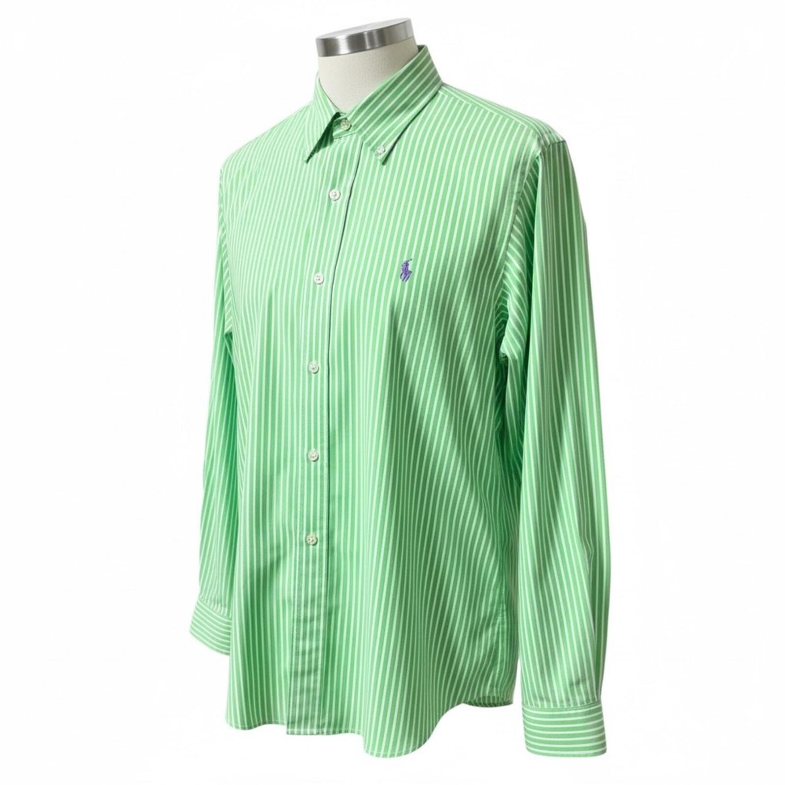 Ralph Lauren Lime Green Striped Shirt