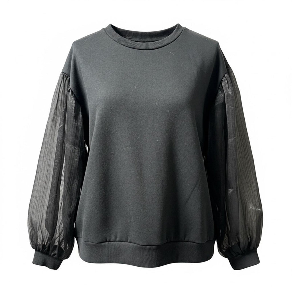 SHEIN Black Crew Neck Top
