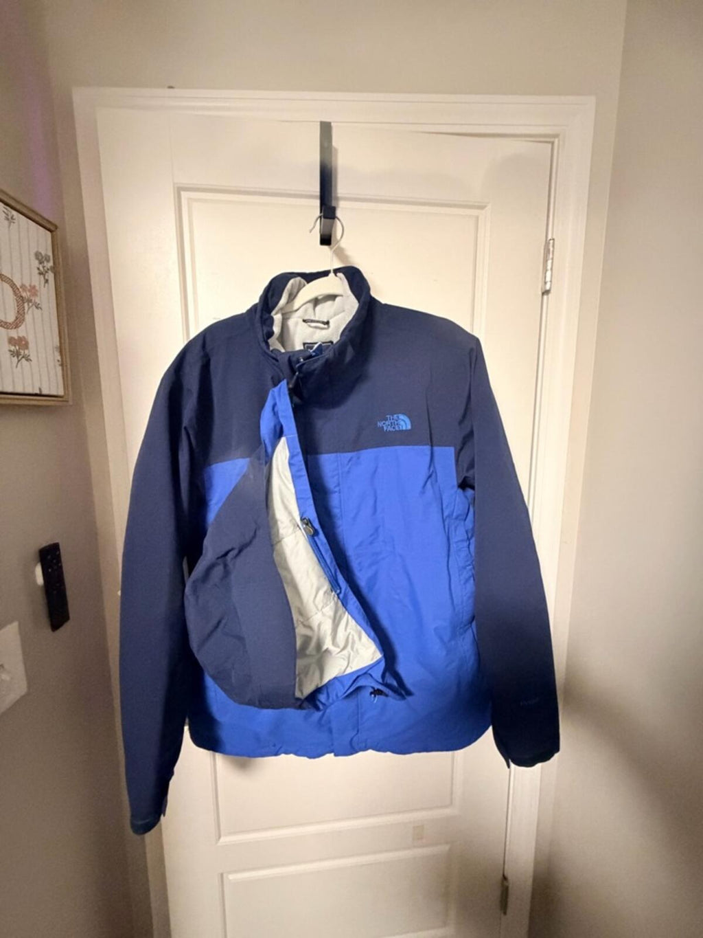 The North Face Navy and Royal Blue Hooded Shell Jacket