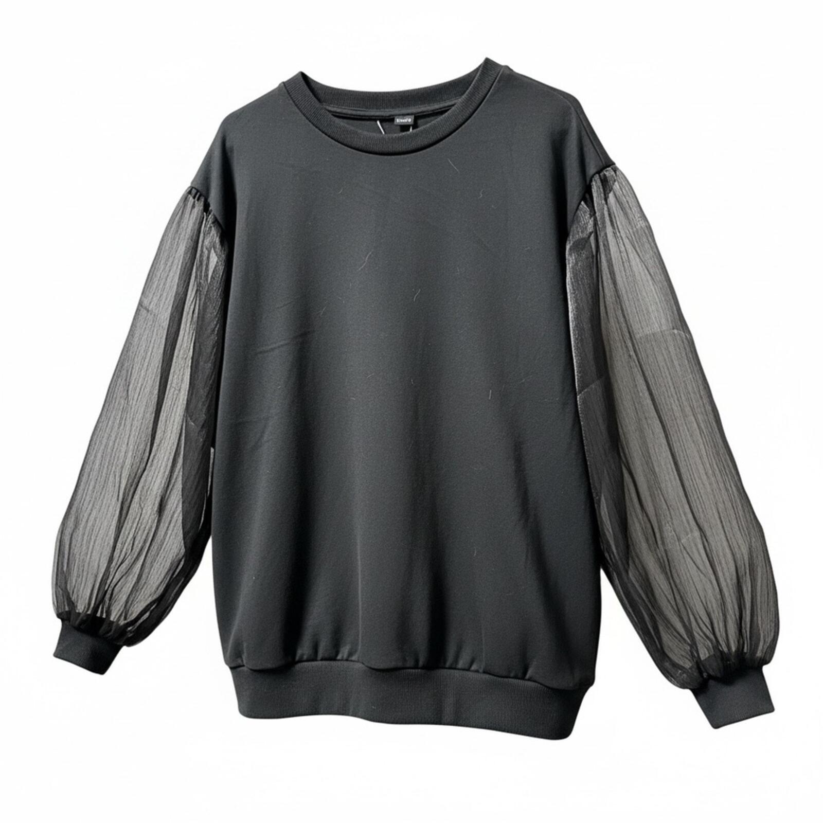 SHEIN Black Crew Neck Top