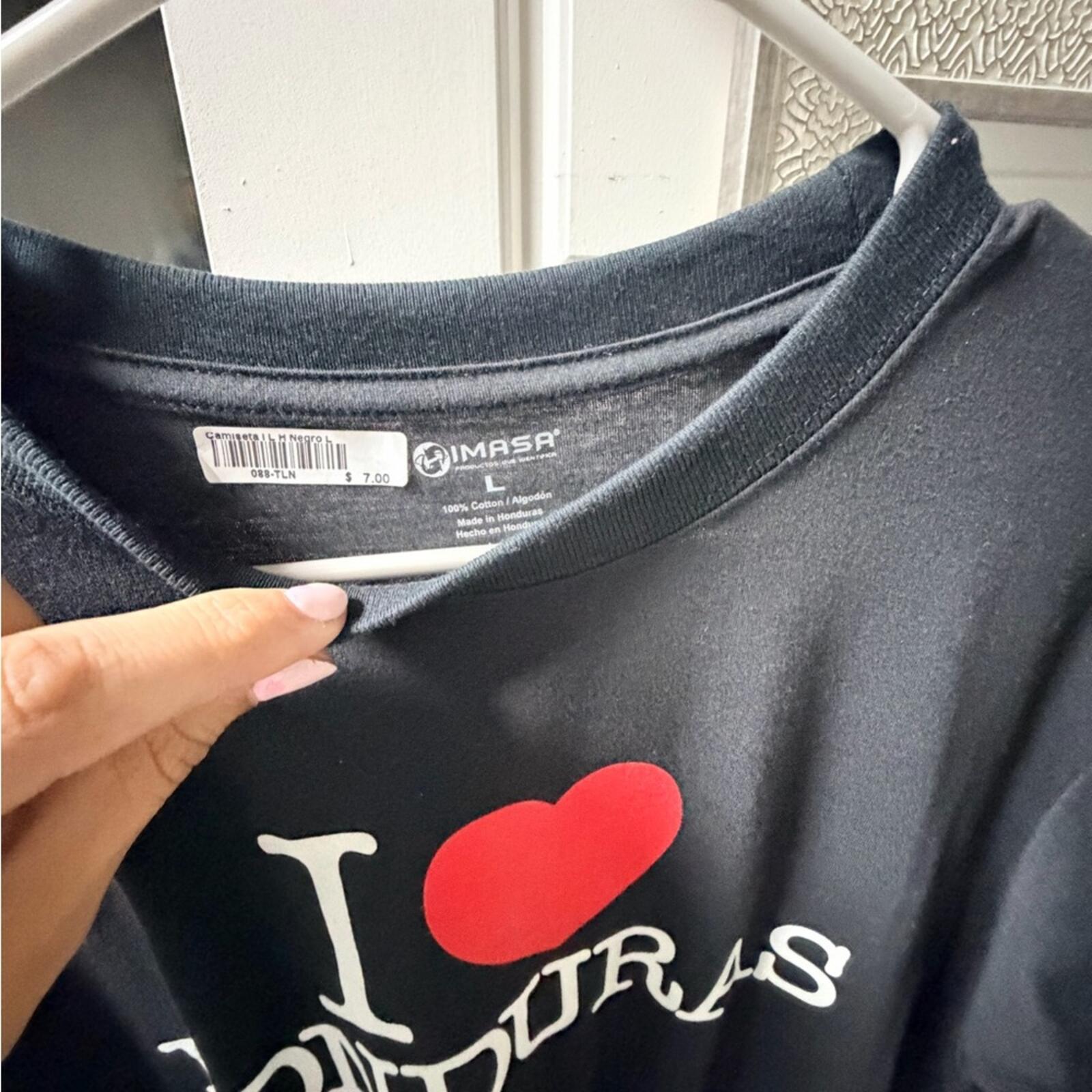 Black 'I Love Honduras' T-Shirt