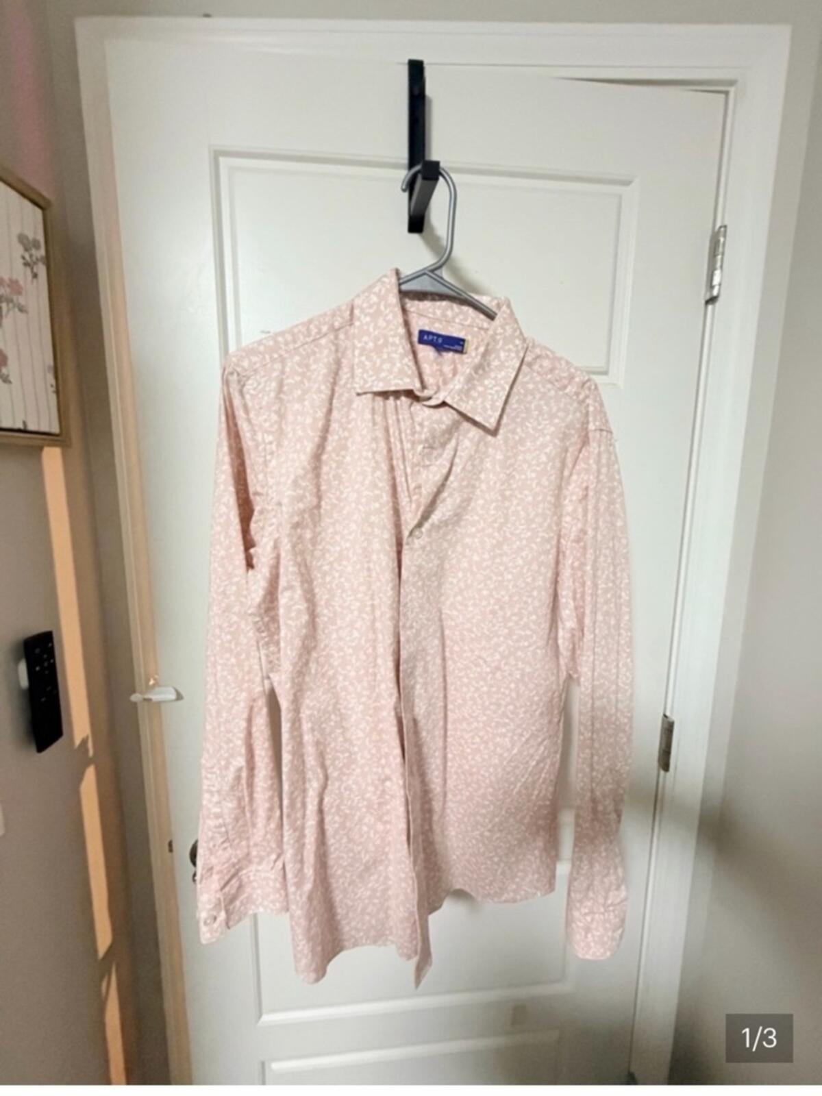 Apt. 9 Men’s Light Pink Floral Dress Shirt