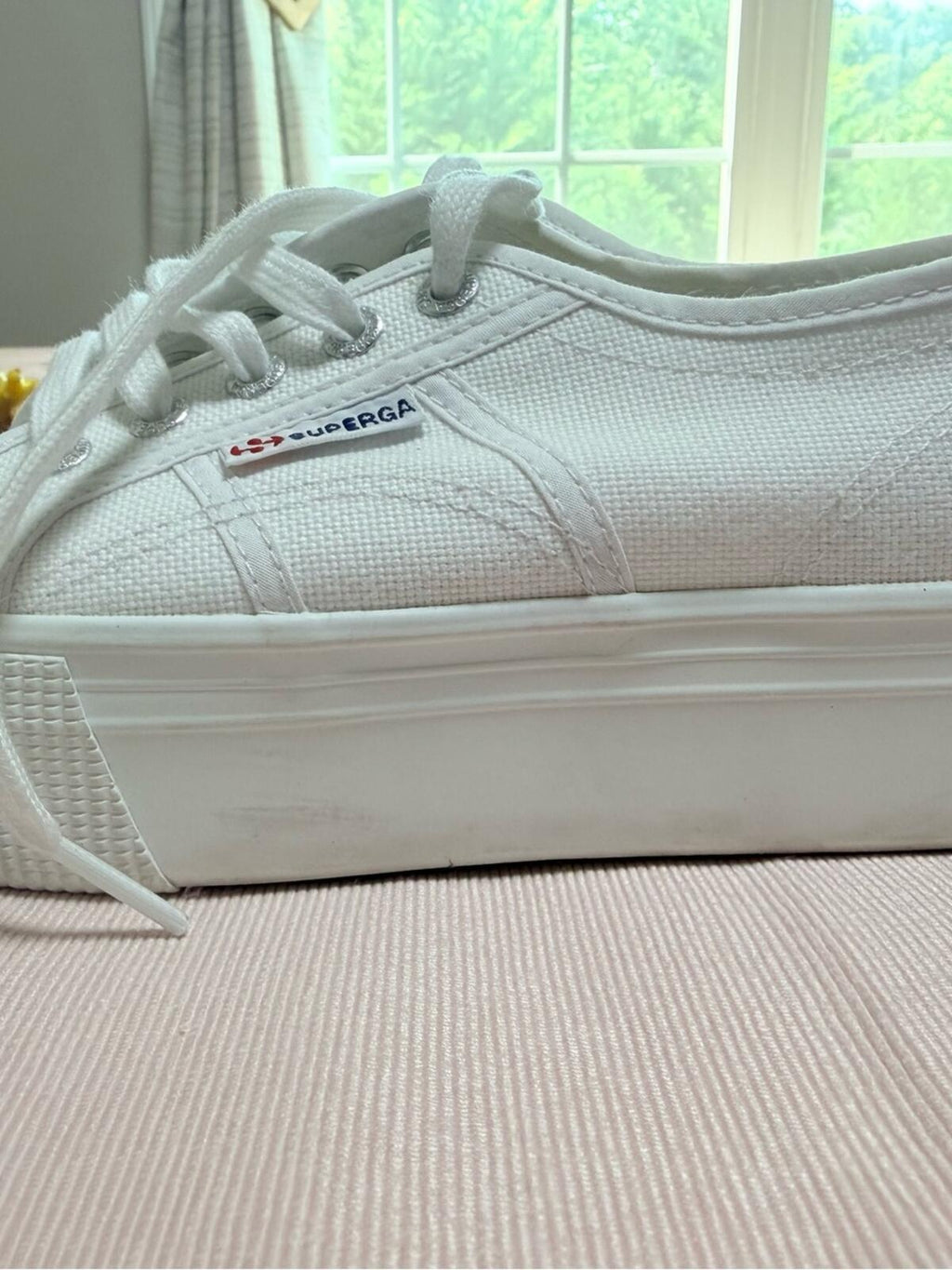 Superga White Low-Top Canvas Sneakers