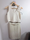 Knit Midi Skirt in Cream outfit