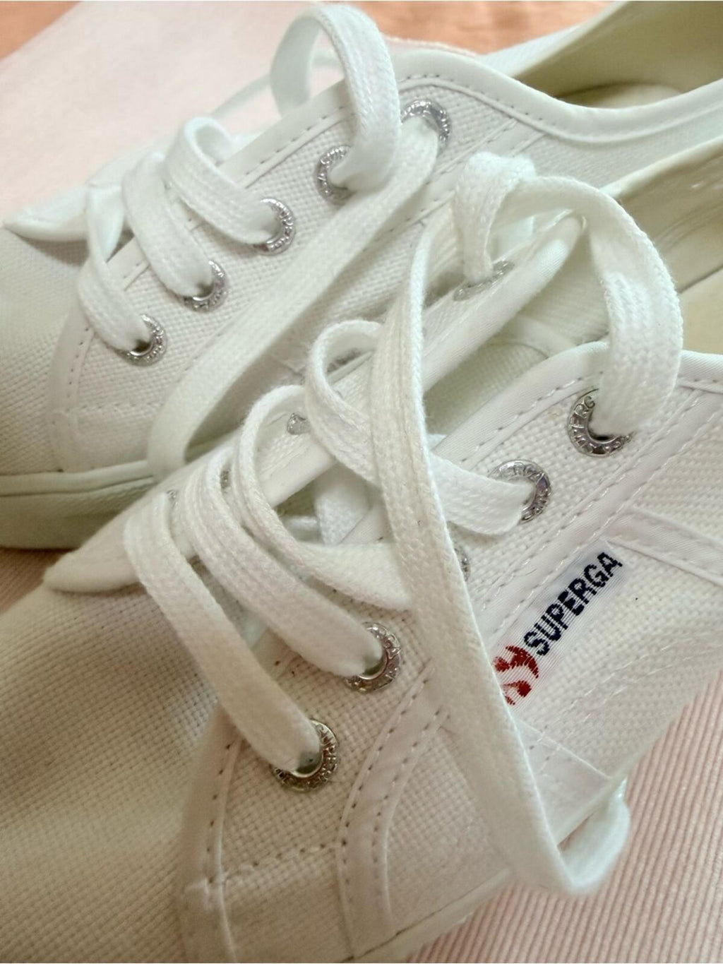 Superga White Low-Top Canvas Sneakers