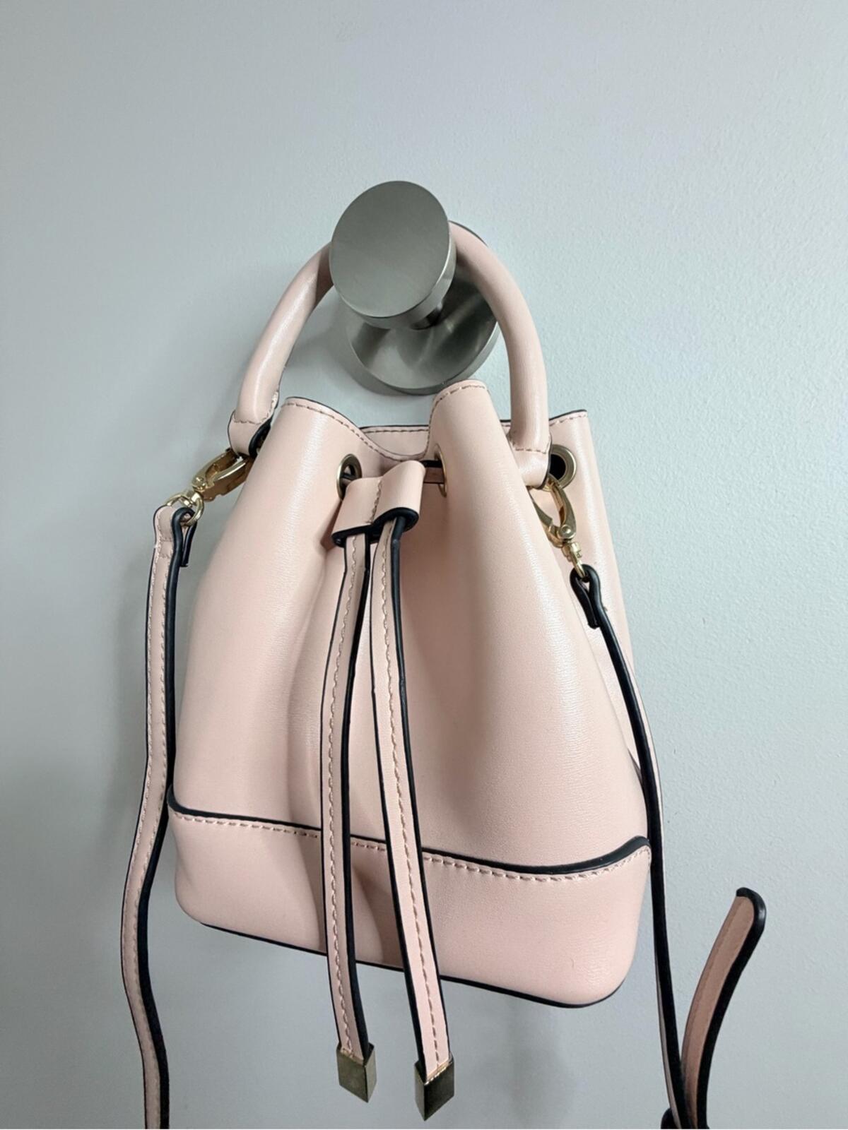 Forever 21 Blush Pink Drawstring Mini Bucket Bag