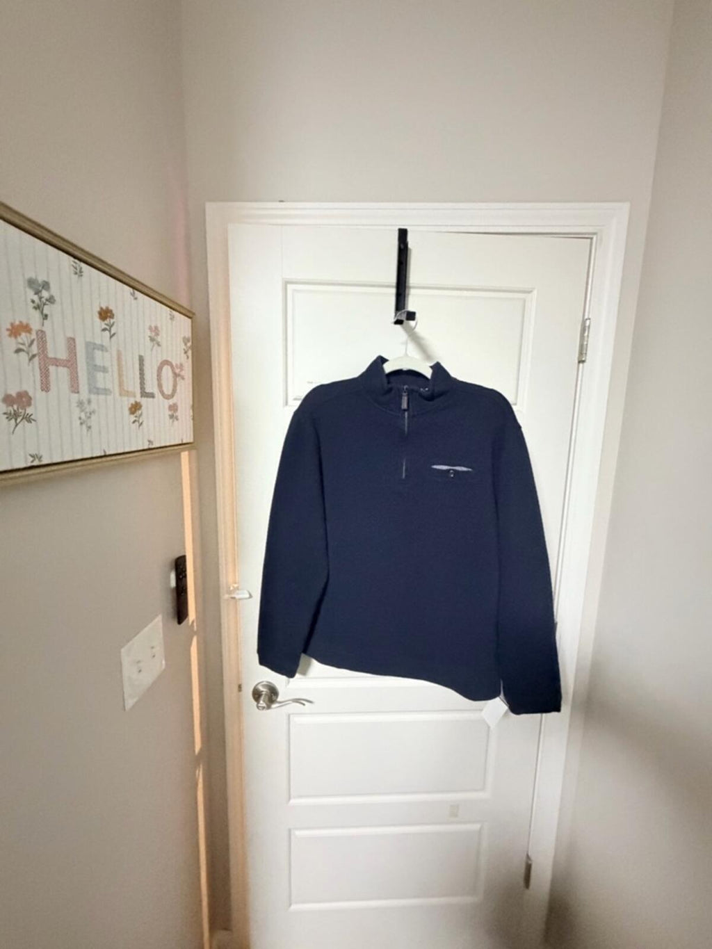 Johnston & Murphy Navy Half-Zip Sweater